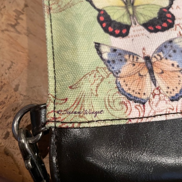 NWOT Susan Winget Butterfly Crossbody  Phone Wallet Nature Artsy Art to Wear - Picture 3 of 7